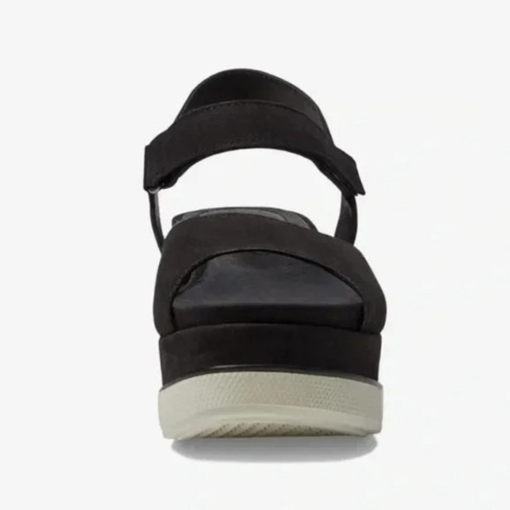 š¤ Eileen Fisher Black Beck Sporty Platform Wedge Heeled Sandals - Picture 5 of 11